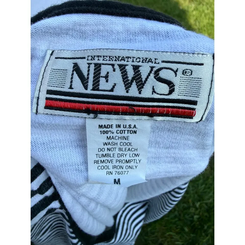 Vintage International News USA Tank Top Retro Size M - Picture 4 of 4